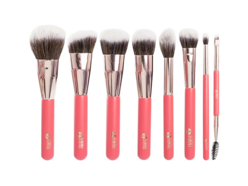 KIT DE BROCHAS X10 ROSA TERCIOPELO BRT2287 TRENDY