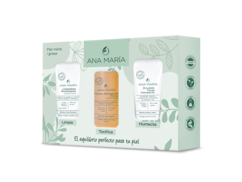 KIT DE CUIDADO FACIAL MIXTA GRASA EQUILIBRANTE ANA MARIA
