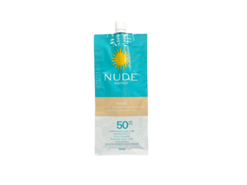 SACHET DE PROTECTOR SOLAR CON COLOR NUDE